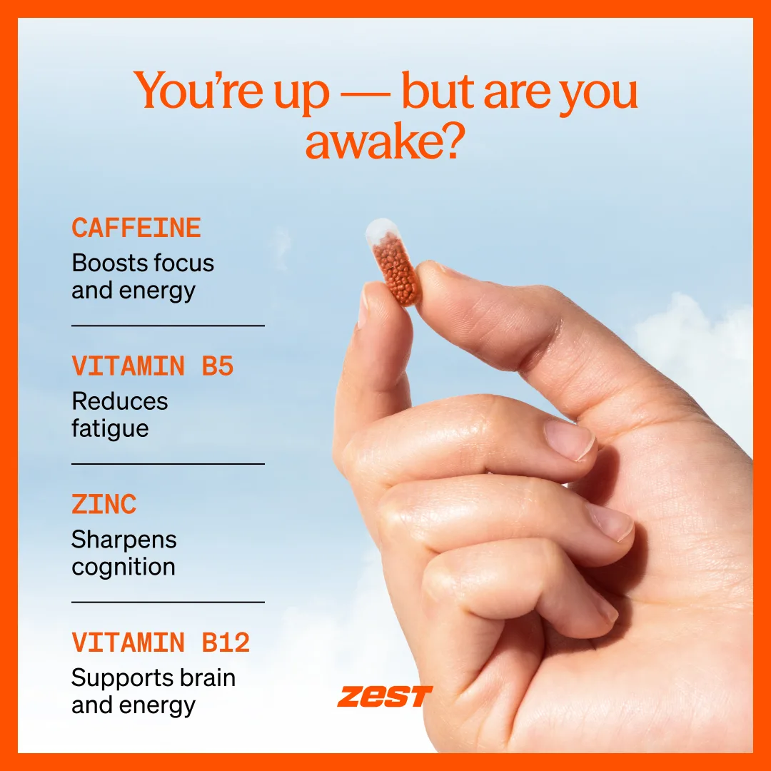 Zest ad, Four ingredients around one pill · square