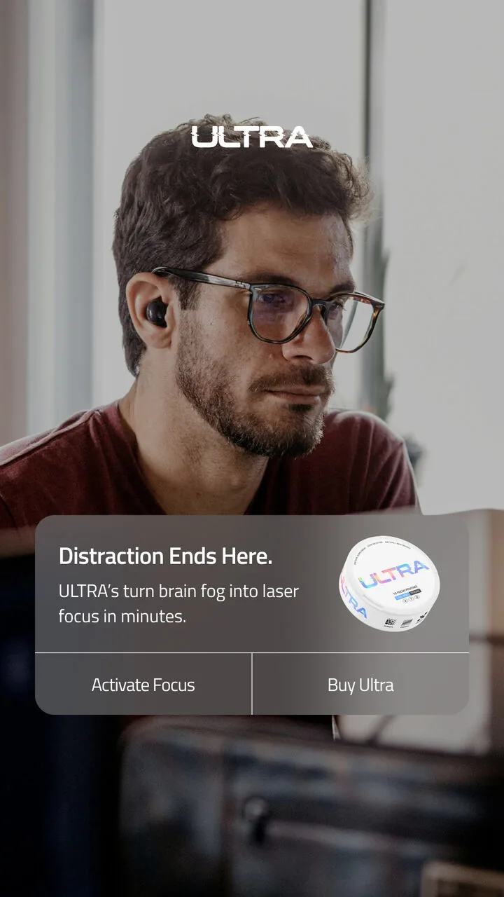 ULTRA ad, In-context product ad · story