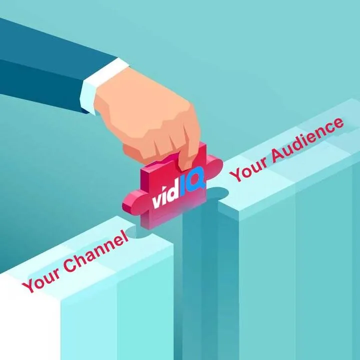 vidIQ ad, Channel to audience, illustrated