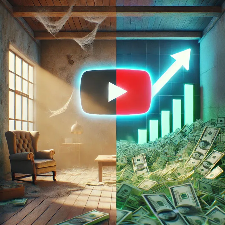 vidIQ ad, Before and after growth